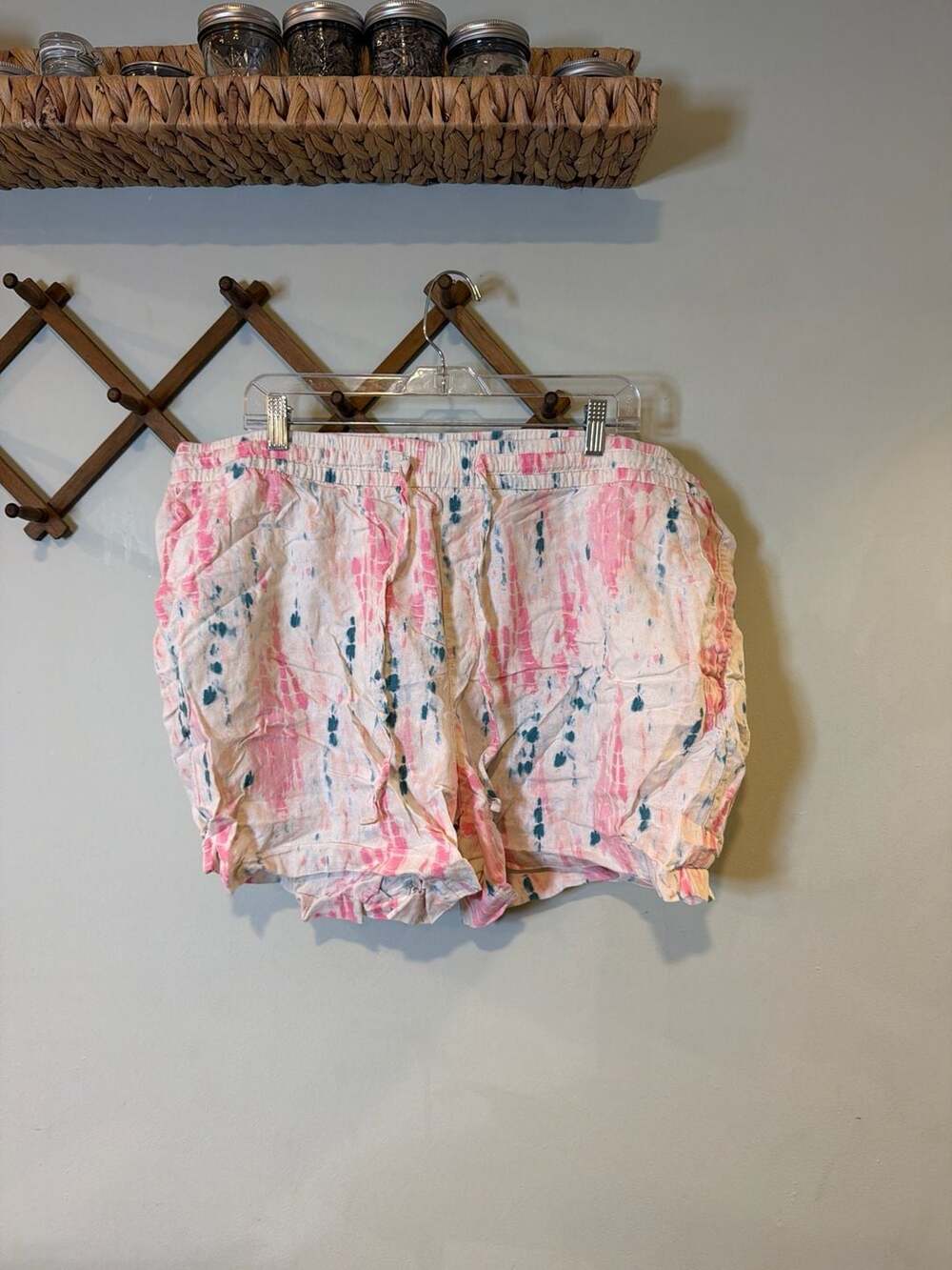 Old Navy Linen-Blend Tie-Dye Drawstring Shorts XXL